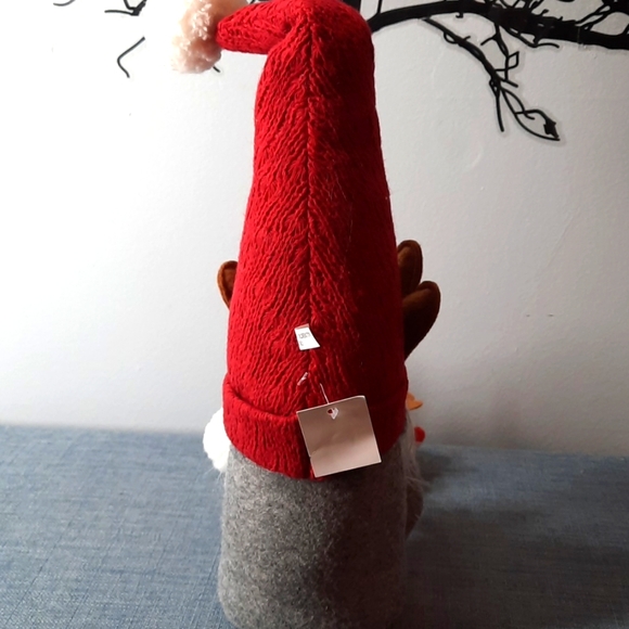 Gnome Reindeer Antler Hat Fuzzy Slippers Fun Whimsical Holiday Accent Collector - Picture 6 of 7
